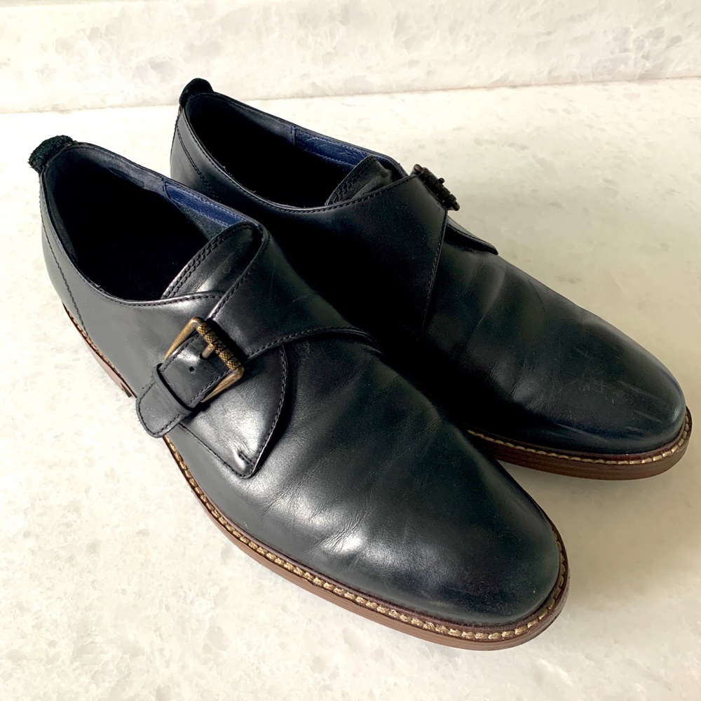 Cole Haan Black Kennedy Single Monk Strap 11.5